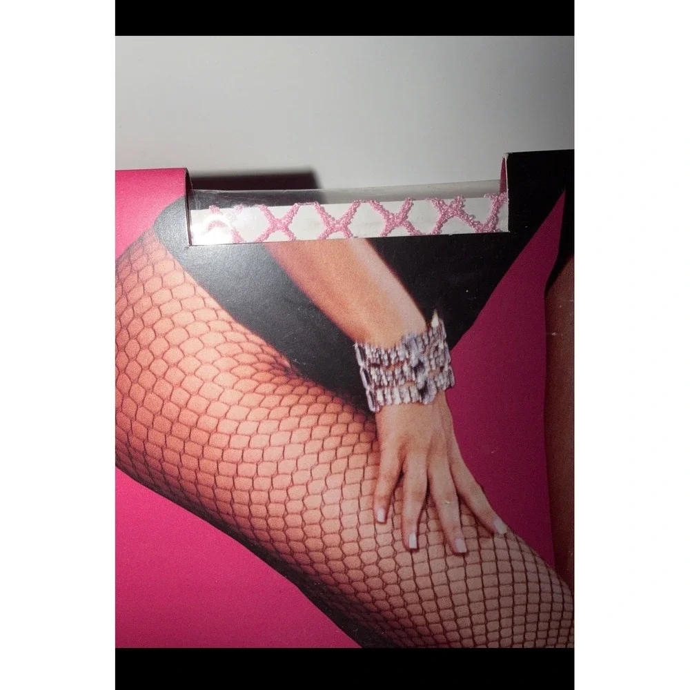 Victorias Secret Sexy Little Things Minx It Up Fishnet Tights Bubble Pink Size C